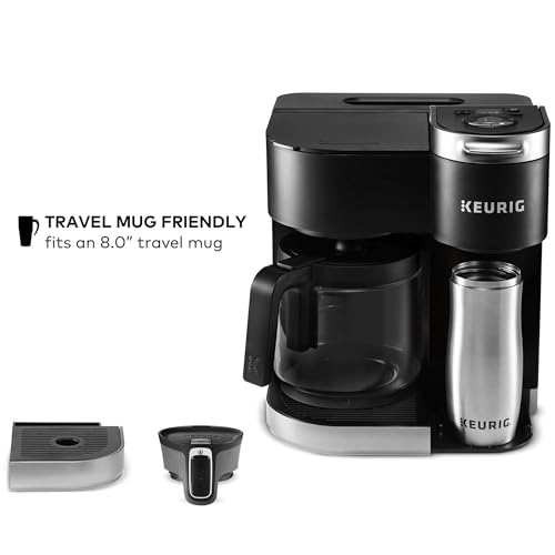 Keurig K-Duo Single Serve K-Cup Pod & Carafe Coffee Maker, with Multiple Brew Sizes, 60oz Removable Reservoir, Programmable Auto Brew Carafe, (Gen 1)