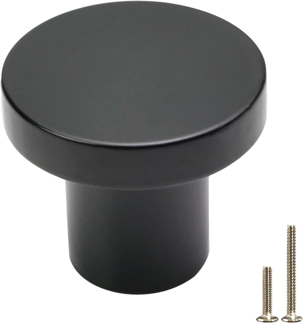 10-Pack Brushed Brass Cabinet knob,1-5/16-Inch Diameter,Round Gold Dresser Drawer Pulls Handles, Modern Kitchen Hardware, Brushed Brass Finish (10