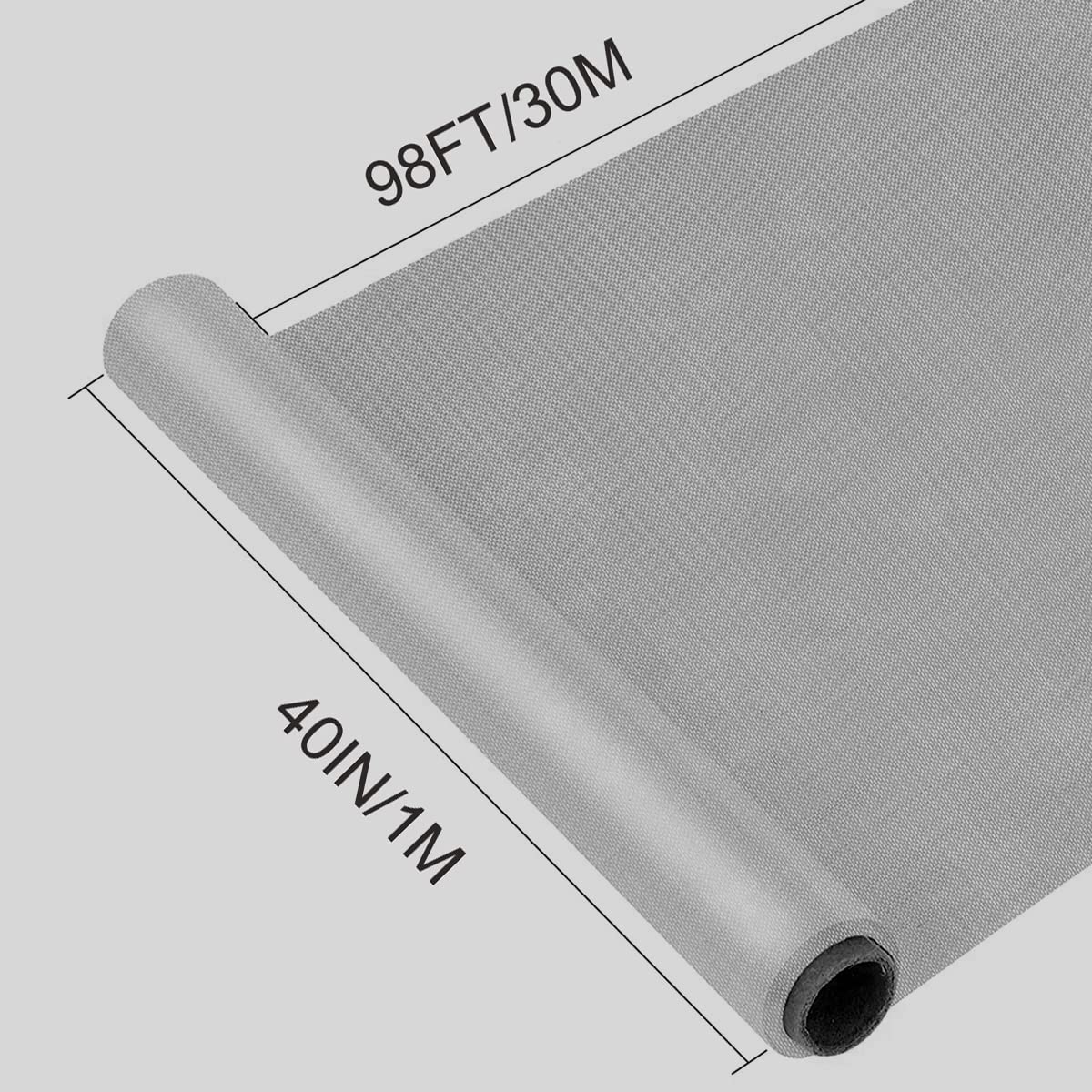 304 Stainless Steel Woven Wire Mesh 39.4inch x 98 Feet Metal Window Screen Mesh Roll Security Mesh Roll for Door Screen/Patio Screen/Cabinets Mesh 20