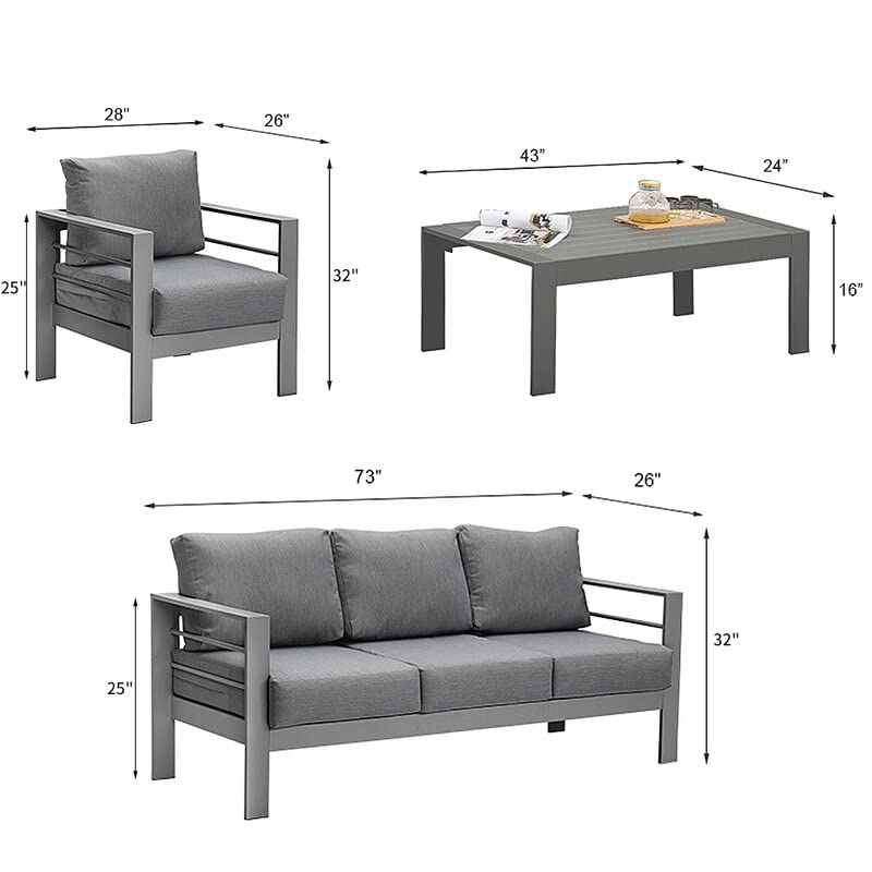 Solaste Aluminum Patio Furniture Set