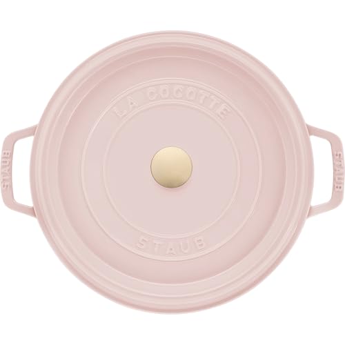 STAUB Cast Iron Dutch Oven 5.5-qt Round Cocotte, Made in France, Serves 5-6, Black Matte