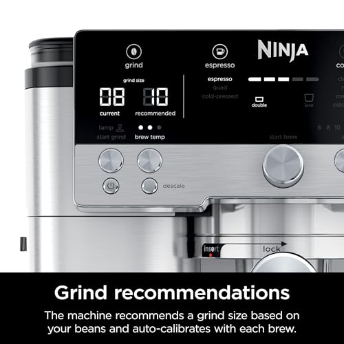 Ninja | Espresso Machine and Drip Coffee Maker| Luxe Café Premier Series | Integrated Coffee Grinder, Milk Frother
