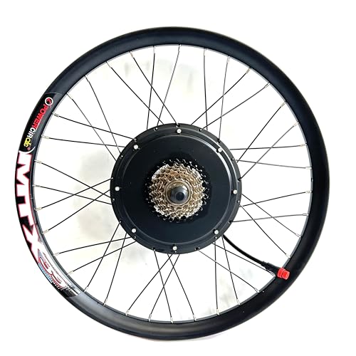 48V2000W Motor Wheel for Electric Bicycle MTB 26inch Hub Motor Kit Rear Drive with TFT Color Display E-Bike Conversion Kit Waterproof Engine Mountain