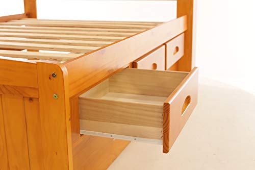 Discovery World Furniture White Full Bookcase Bed with 6 Drawers