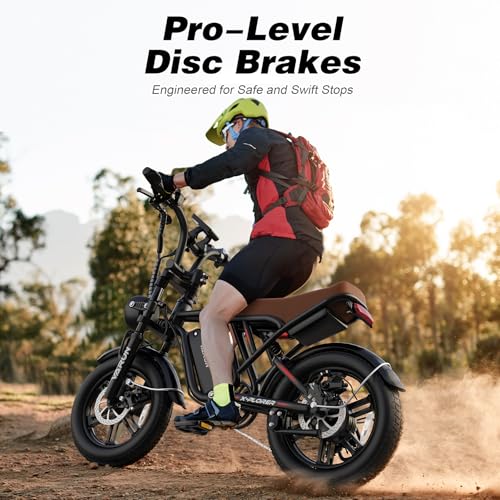 VARUN Electric Bike Peak 750W - 65+ Miles Long Range Electric Bike for Adults - Reaches 25MPH, 48V 13Ah Battery, Full Suspension