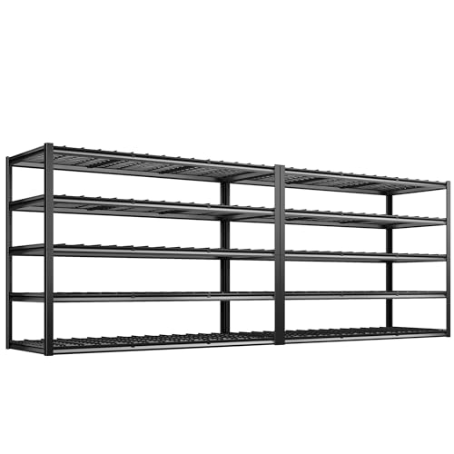 REIBII 60" W Garage Shelving Heavy Duty Metal Shelving 3000LBS Storage Shelves Adjustable Metal Shelves for Storage Industrial Garage Shelves for