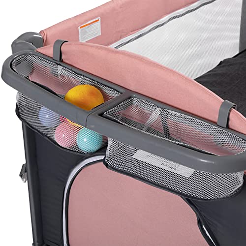 5 in 1 Baby Crib,Baby Bassinet, Bedside Cribs, Pack and Play with Bassinet and Changing Table