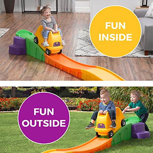 Step2 Up & Down Roller Coaster Toy for Kids, Ride On Push Car, Indoor/Outdoor Playset, Toddlers Ages 2 - 5 years old, Compact Storage