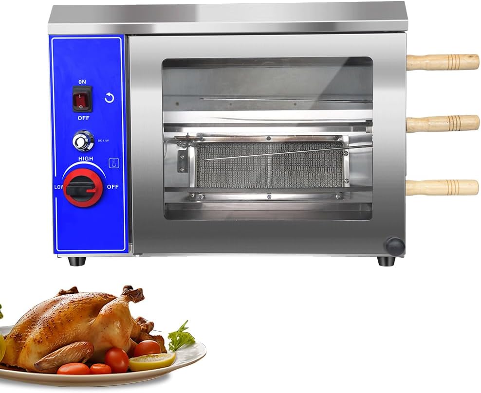 Li Zhen Gas Rotisserie Oven Shawarma Grill Machine Doner Kebab Machine Chicken Rotisserie Grill Propane Grill with Rotisserie Electric Rotisserie