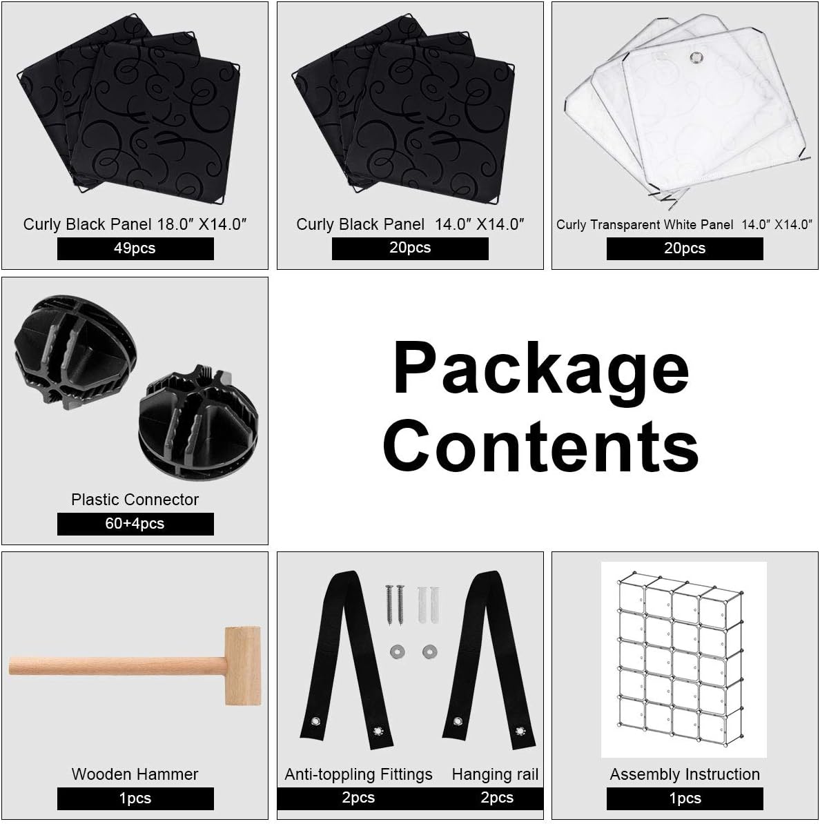 Tangkula Cube Storage Organizer, Cube Closet Storage Shelves, DIY Plastic PP Closet Cabinet, Modular Bookcase