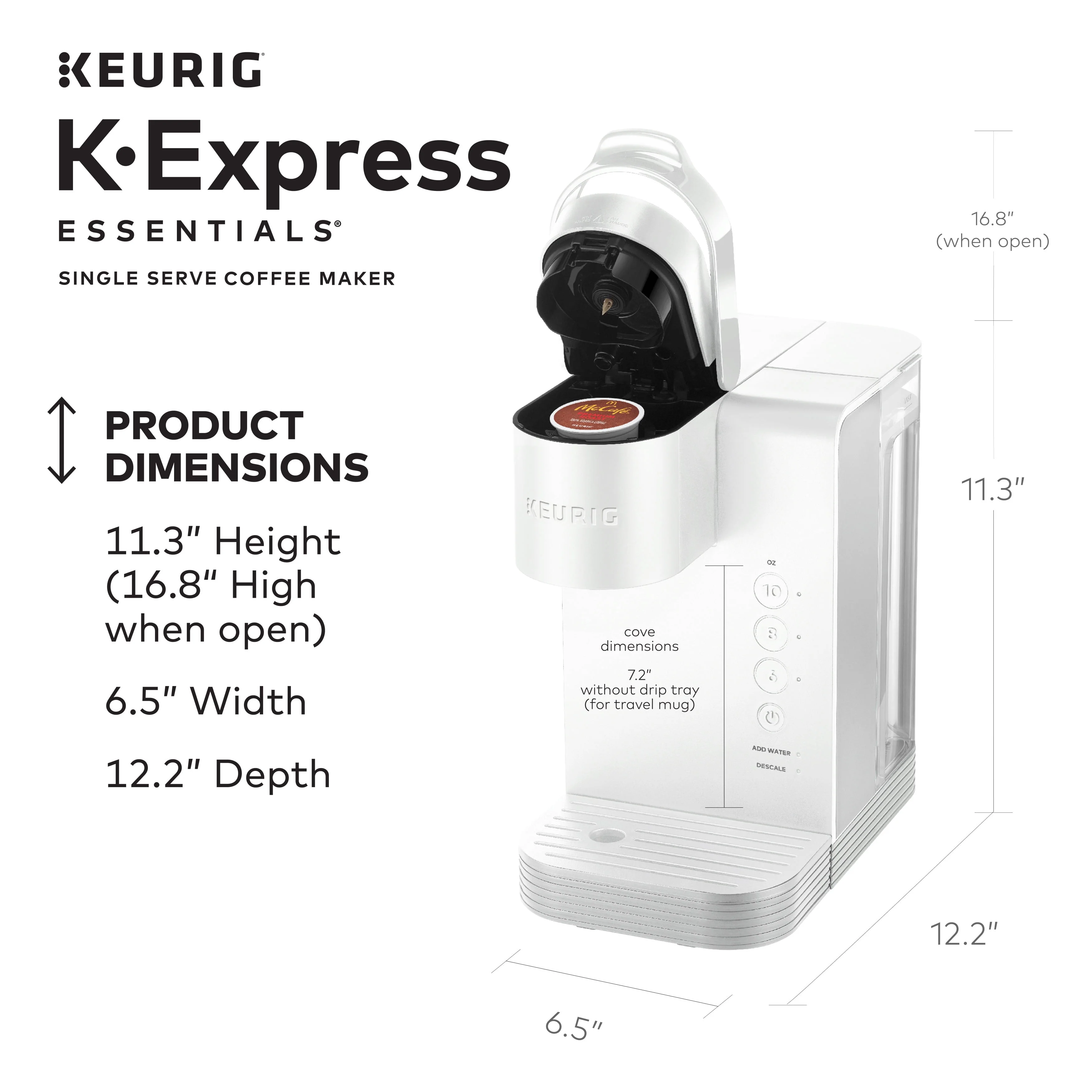 Keurig K-Express Essentials Single-Serve K-Cup Pod Coffee Maker, Teal