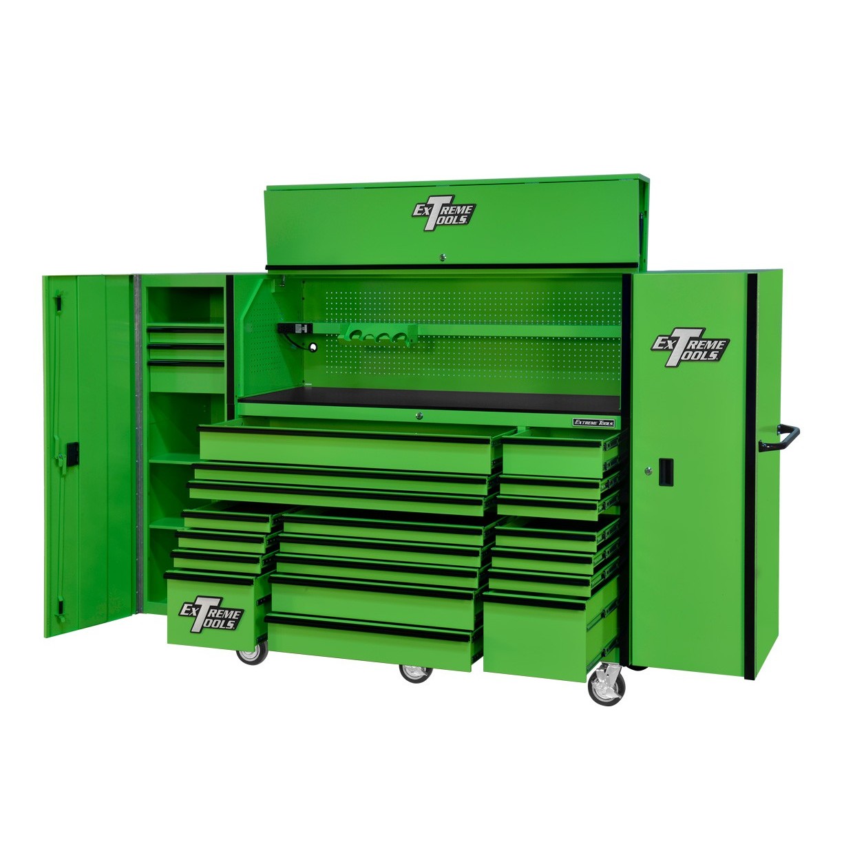 Extreme Tools 72 x 25 19 Drawers Roller, Hutch & 2 Side Lockers Combo