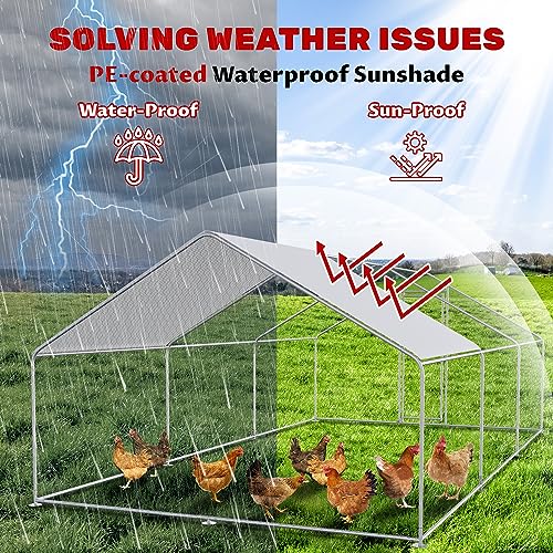 Chicken Coop Wheels Kit - Portable Poultry Tractor Mobilization Steel Chicken Coop Accessories