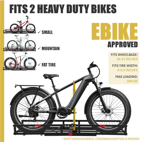Hitch-Mount Bike Rack for Ebike Heavy-Duty