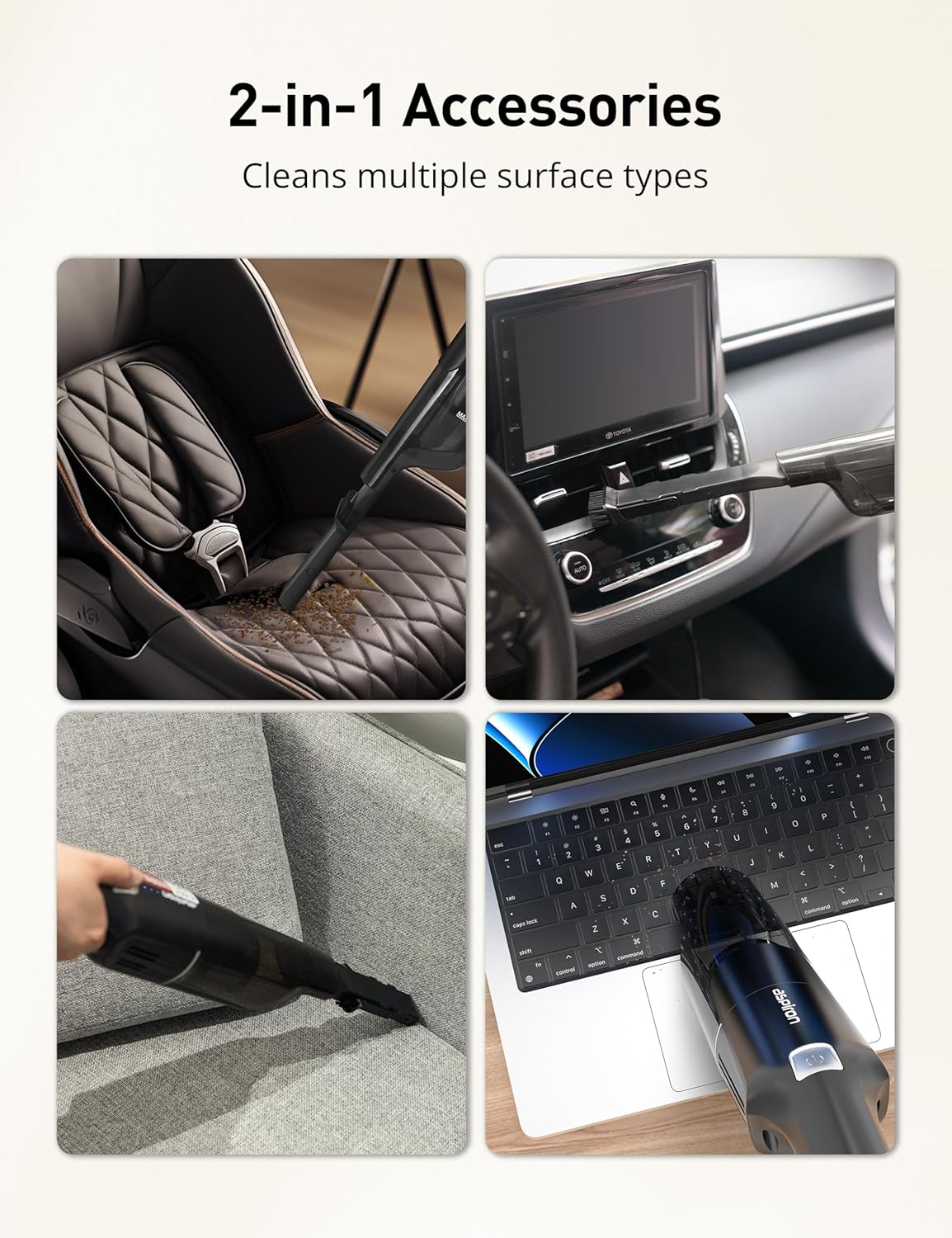 Aspiron Canister Vacuum Cleaner and Cordless Handheld Vacuum Cleaner