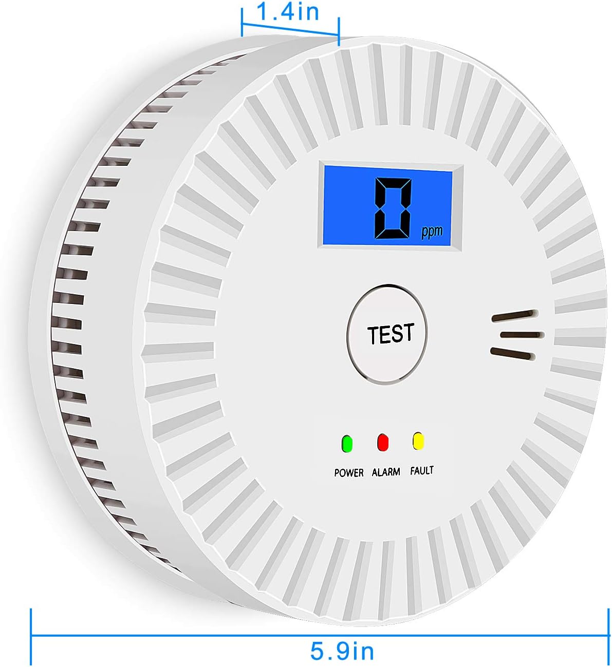 3 Pack Combination Smoke and Carbon Monoxide Detector Battery Operated, with Display,Battery Operated,White