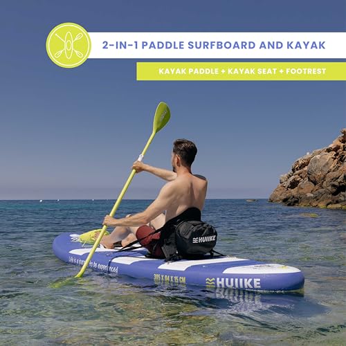 Inflatable Paddle Board for Adults with Accessories Included, Oar, Fins, Pump. Stand Up Paddleboard Great Stability and Resistance. 10’ x 33" x 5.9"