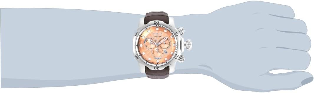 Invicta Men's Venom 53.7mm Leather Quartz Watch, Brown (Model: 80695)