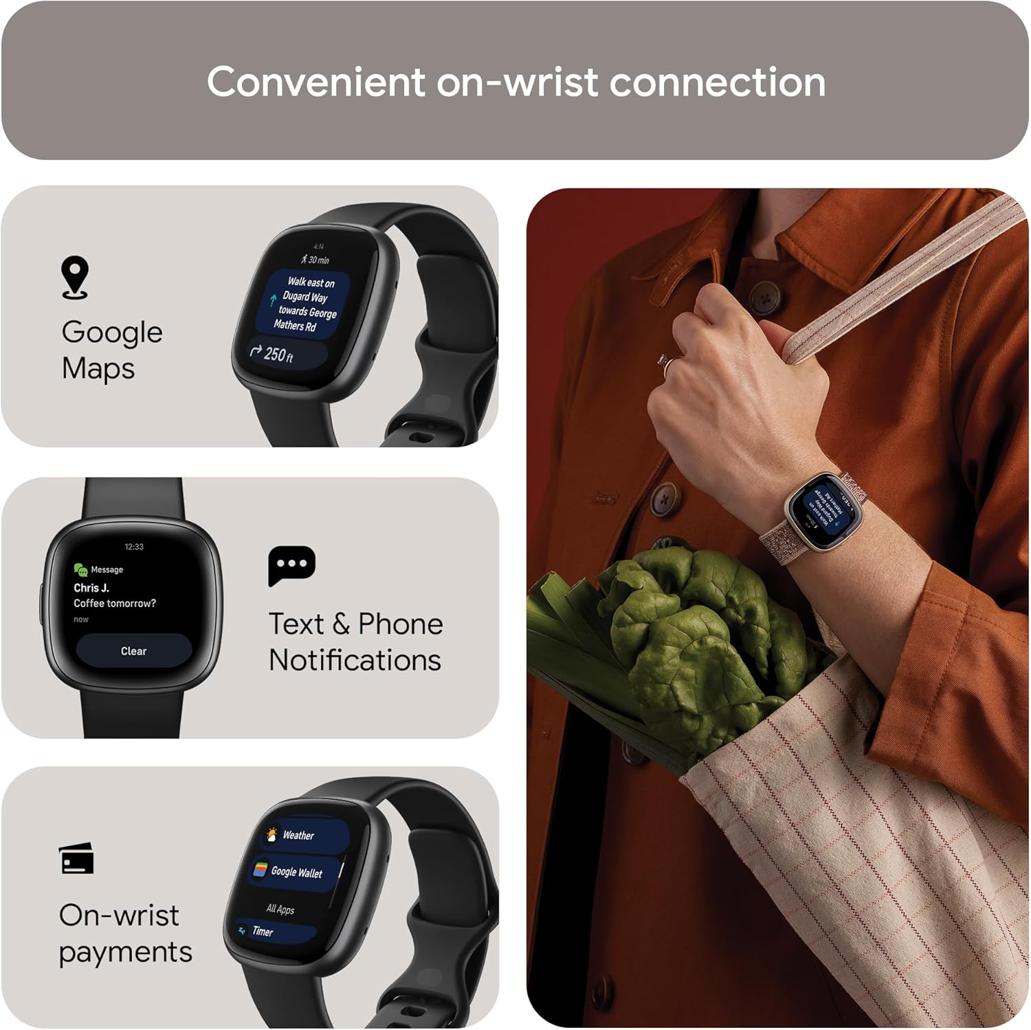 Fitbit Versa 4 Fitness Smartwatch with Daily Readiness, GPS, 24/7 Heart Rate, 40+ Exercise Modes, Waterfall Blue/Platinum