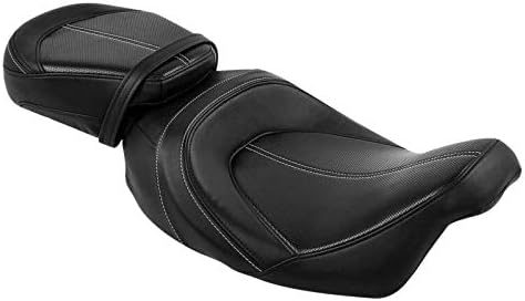 Low-Profile Rider and Passenger Seat Two Up Leather Seat Fit For Harley Road King Road Glide Street Glide Electra Glide Ultra Classic 2009-2022