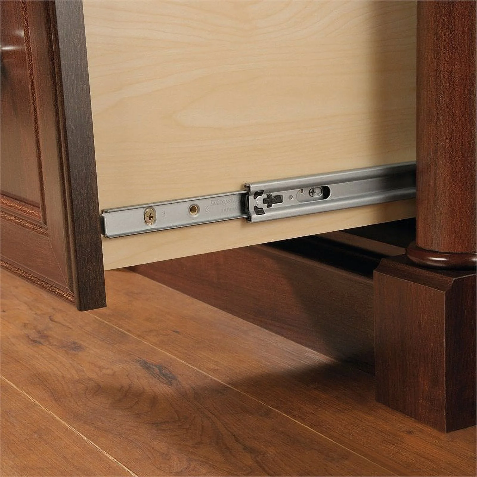 Kingfisher Lane Contemporary Wood Computer Desk with Hutch in Cherry