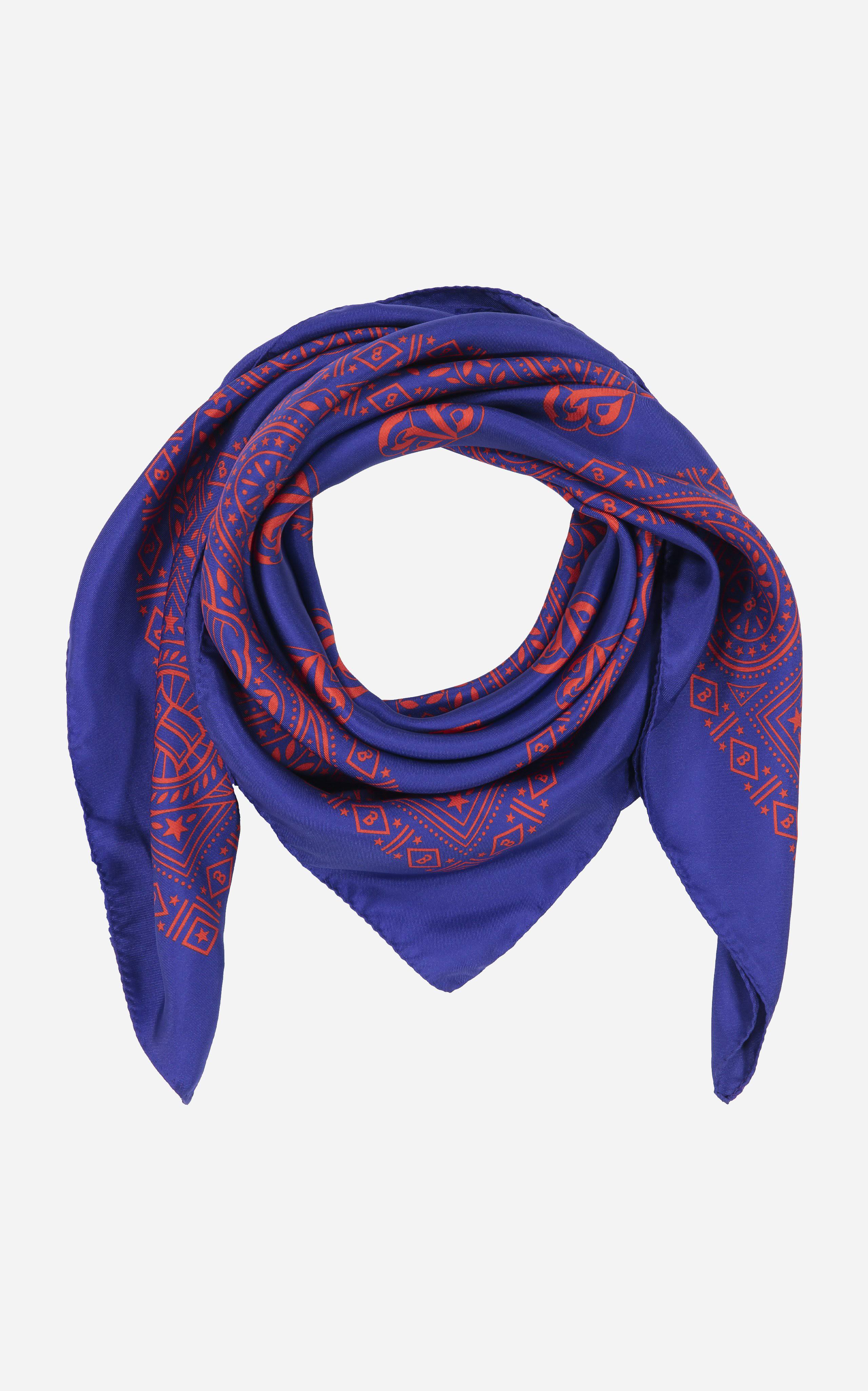 Brandon Maxwell Bandana Scarf Blue/Red
