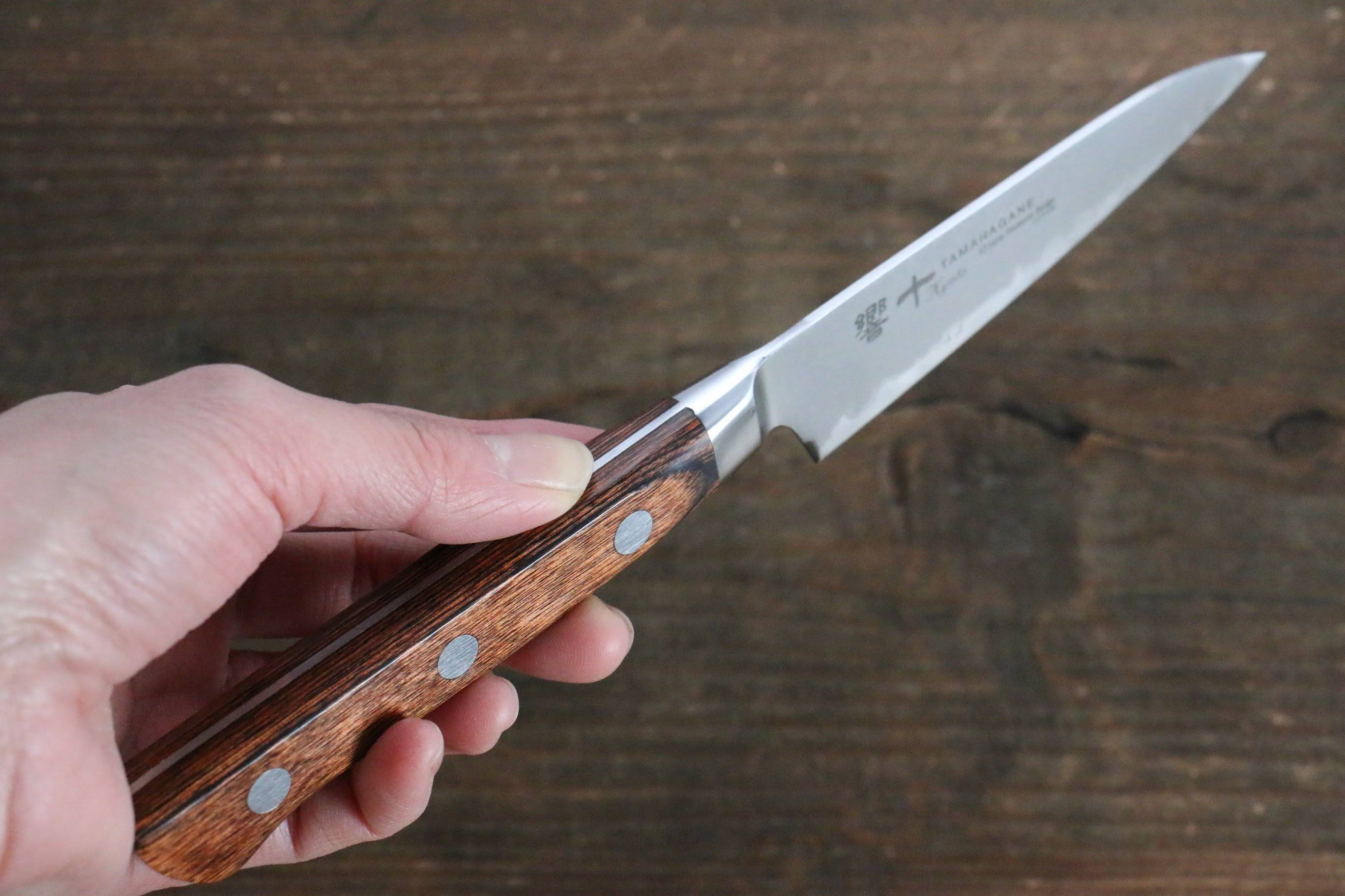Tamahagane Kyoto 63 Layer Damascus Paring Japanese Knife 90mm KP-1109