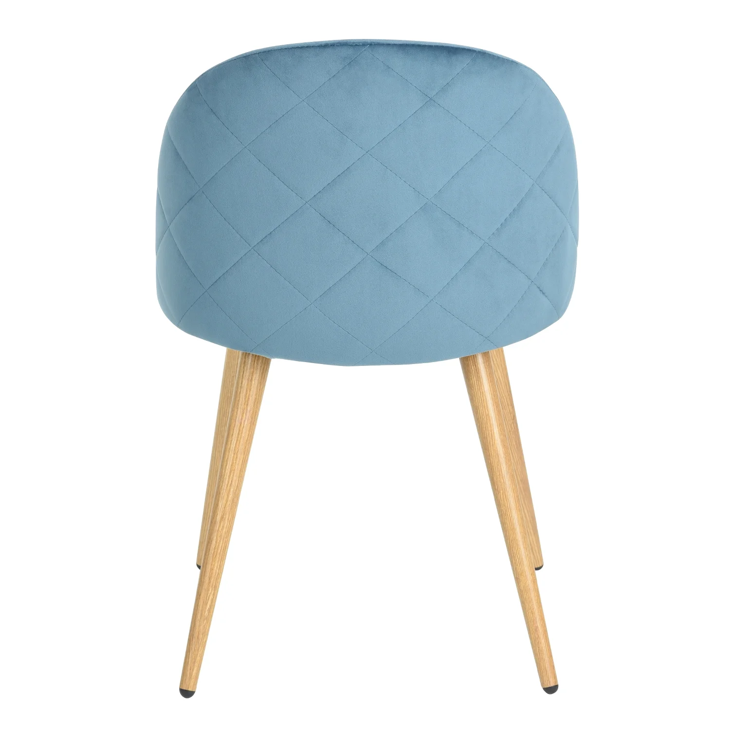 Homy Casa Velvet Dining Chairs Set of 2 with Backrest for Kitchen, Blue