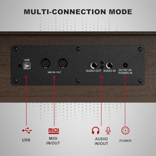 UMOMO 88 Weighted Key Digital Piano with Duet Piano Bench