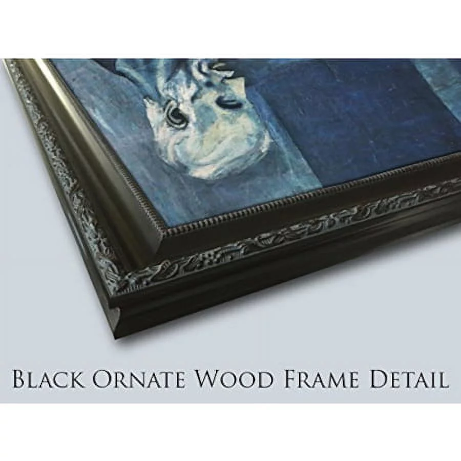 Jaynes Gallery 18x14 Black Ornate Wood Framed with Double Matting Museum Art Print Titled