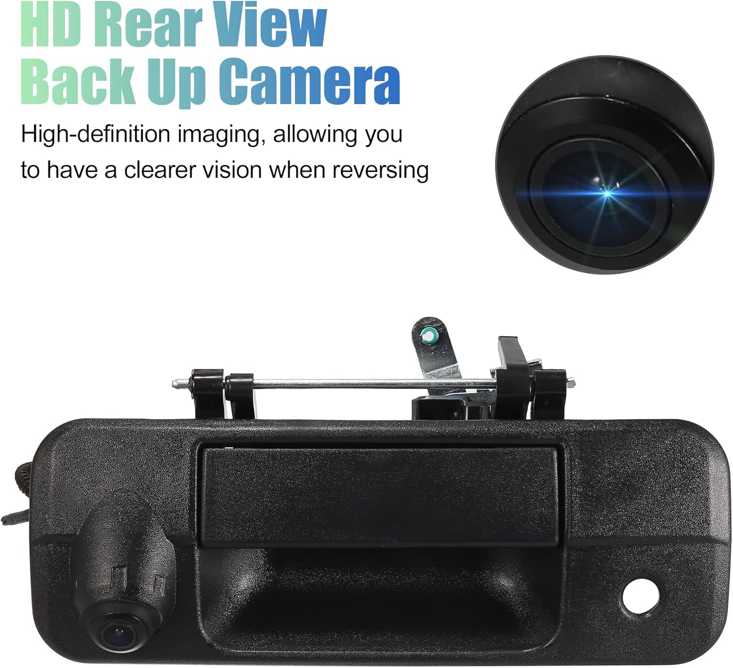 X AUTOHAUX Tailgate Rear View Back Up Camera Set OE# 69090-0C051 Rear Liftgate Latch Handle with Camera for Toyota Tundra 2007-2013 Pack of 2
