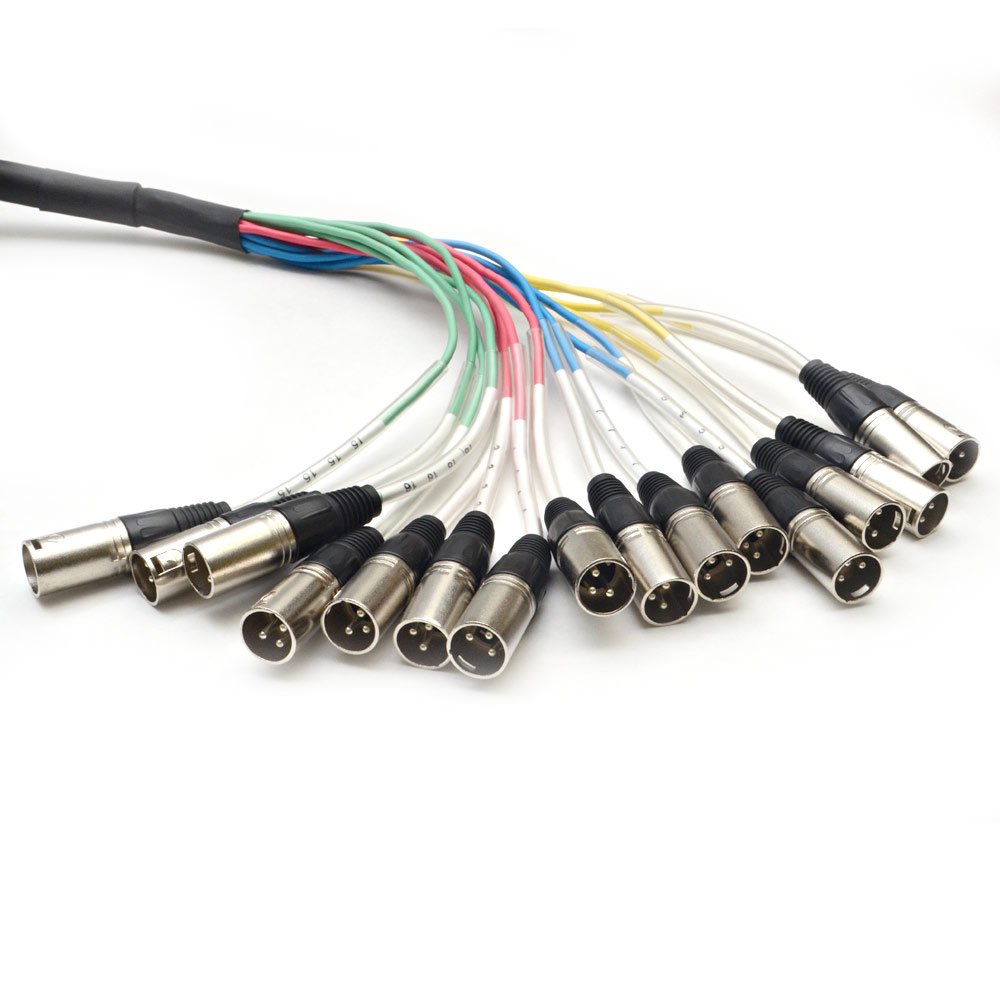 Seismic Audio - SARMSS-32x1515 - 32 Channel XLR TRS Combo Splitter Snake Cable - two 15' XLR trunks