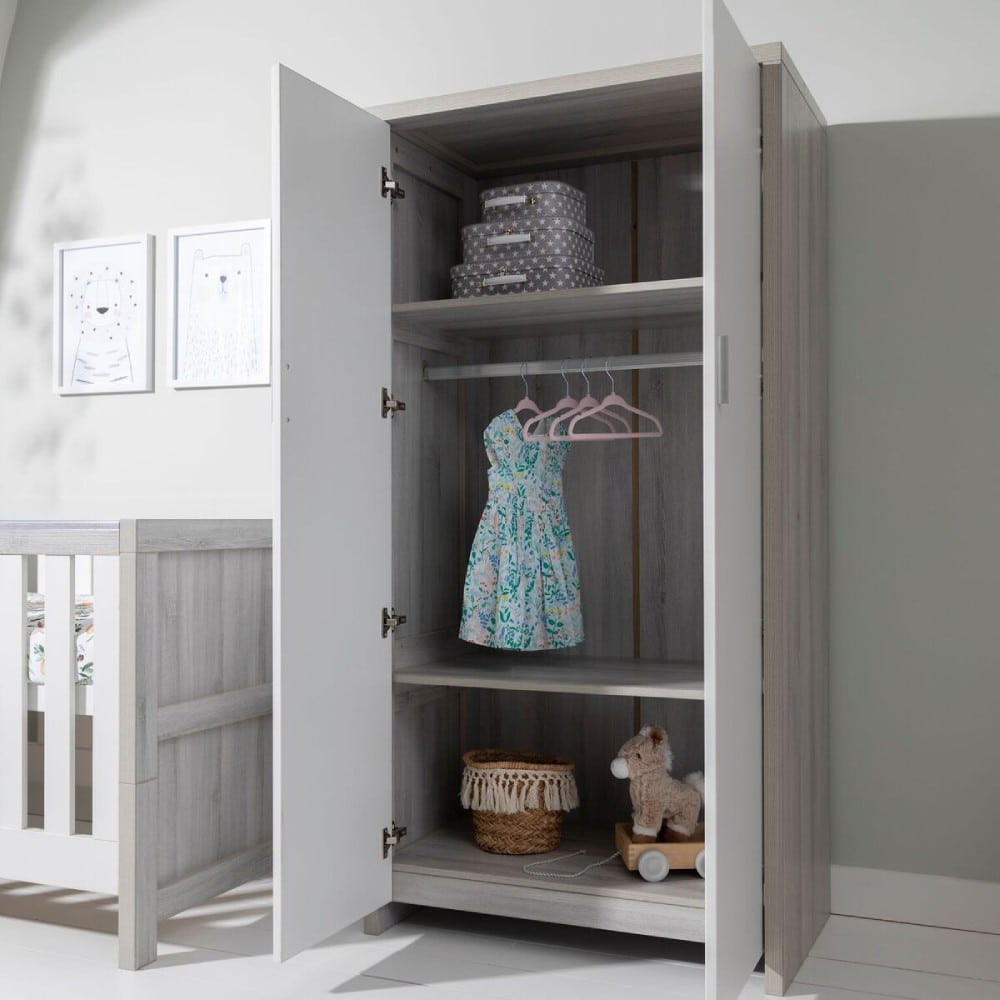 Tutti Bambini Modena Wardrobe – Grey Ash/White