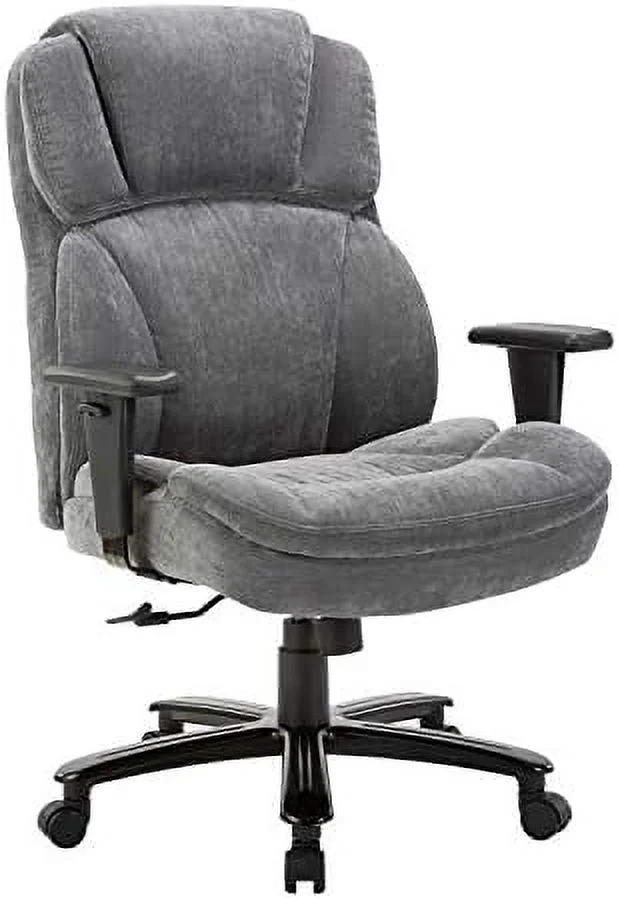 RUNFAYBIU Ergonomic Big Tall Wide Heavy Office Chair 400lbs with Soft Cushion Adjustable Height Thick Padding Headrest and Armrest Executive Desk