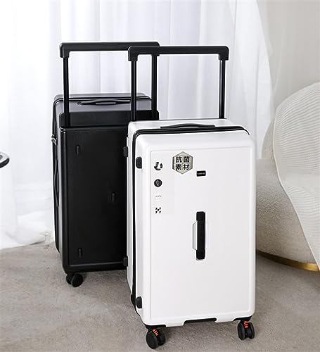 Luggage Suitcase Carry On Luggage 26inch Luggage Thickened Zipper Carry On Luggage Wide Trolley Wear-Resistant Suitcase Checked Luggage