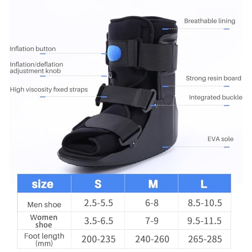 Inflatable Walking Boot, Air Cam Walker Fracture Boot Orthopaedic boot for Sprained Ankle