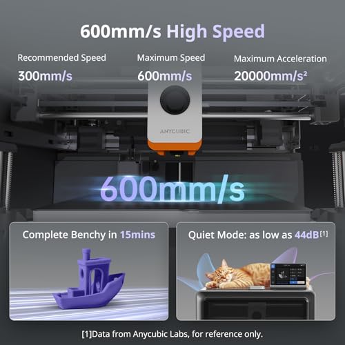 Anycubic 3D Printer Kobra S1 Combo, Multi-Color 3D Printer Max 600mm/s High Speed Printing High Precision