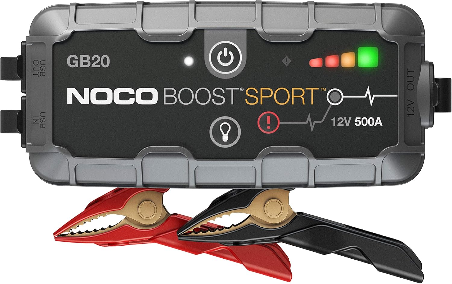 NOCO Boost Sport GB20 500 Amp 12-Volt UltraSafe Lithium Jump Starter Box, Car Battery Booster Pack, Portable Power Bank Charger