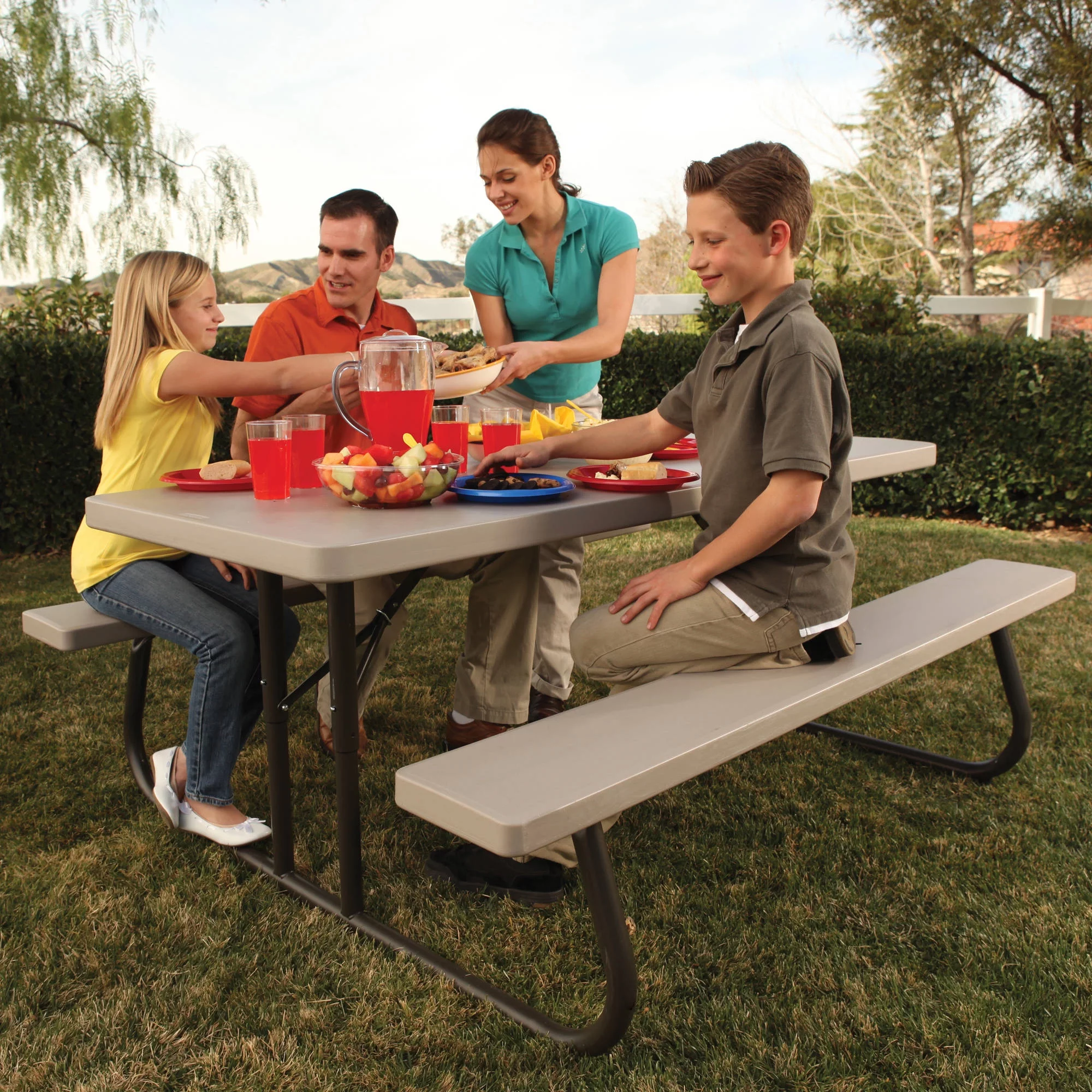 Lifetime 6 Foot Folding Picnic Table, Putty, 22119 - Radiant Selections