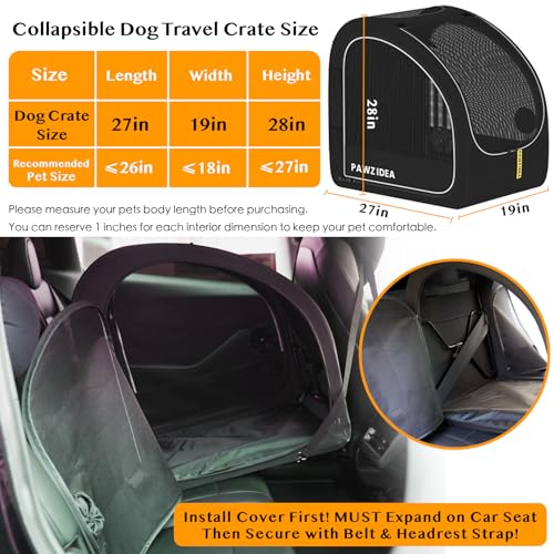 PAWZIDEA Dog Stroller for Large Dogs, Pet Stroller with Detachable Carrier for Portable Dog Crate for Car Seat, Foldable Dogs Jogger Strollers
