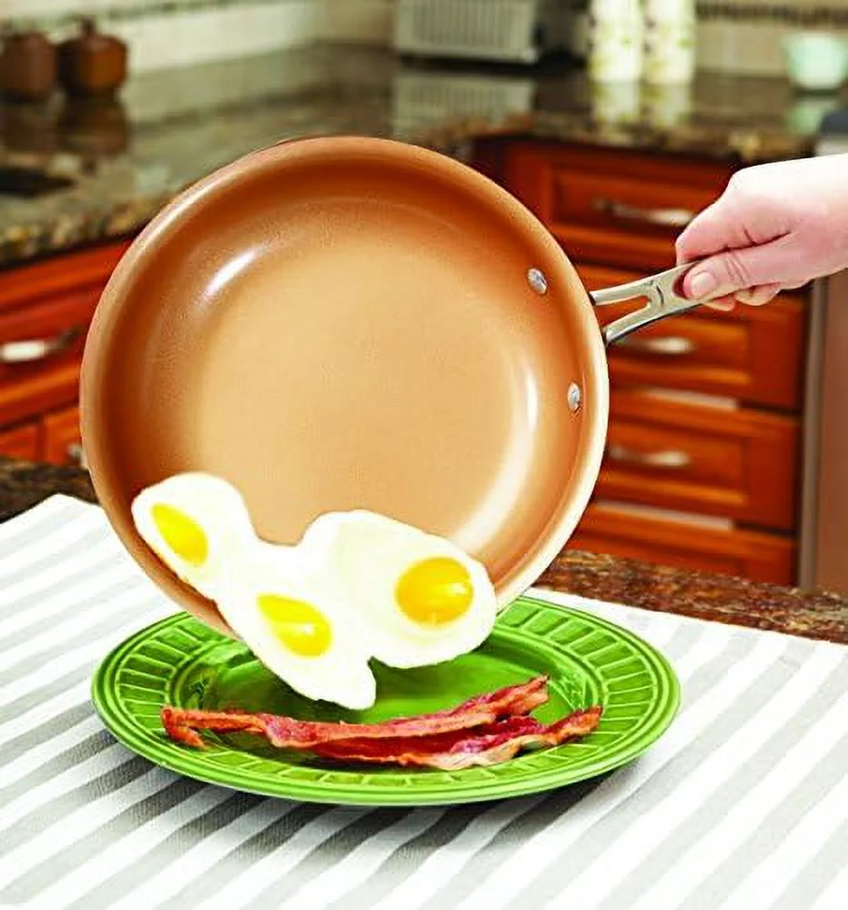 10 pc copper-infused ceramic non-stick cookware set