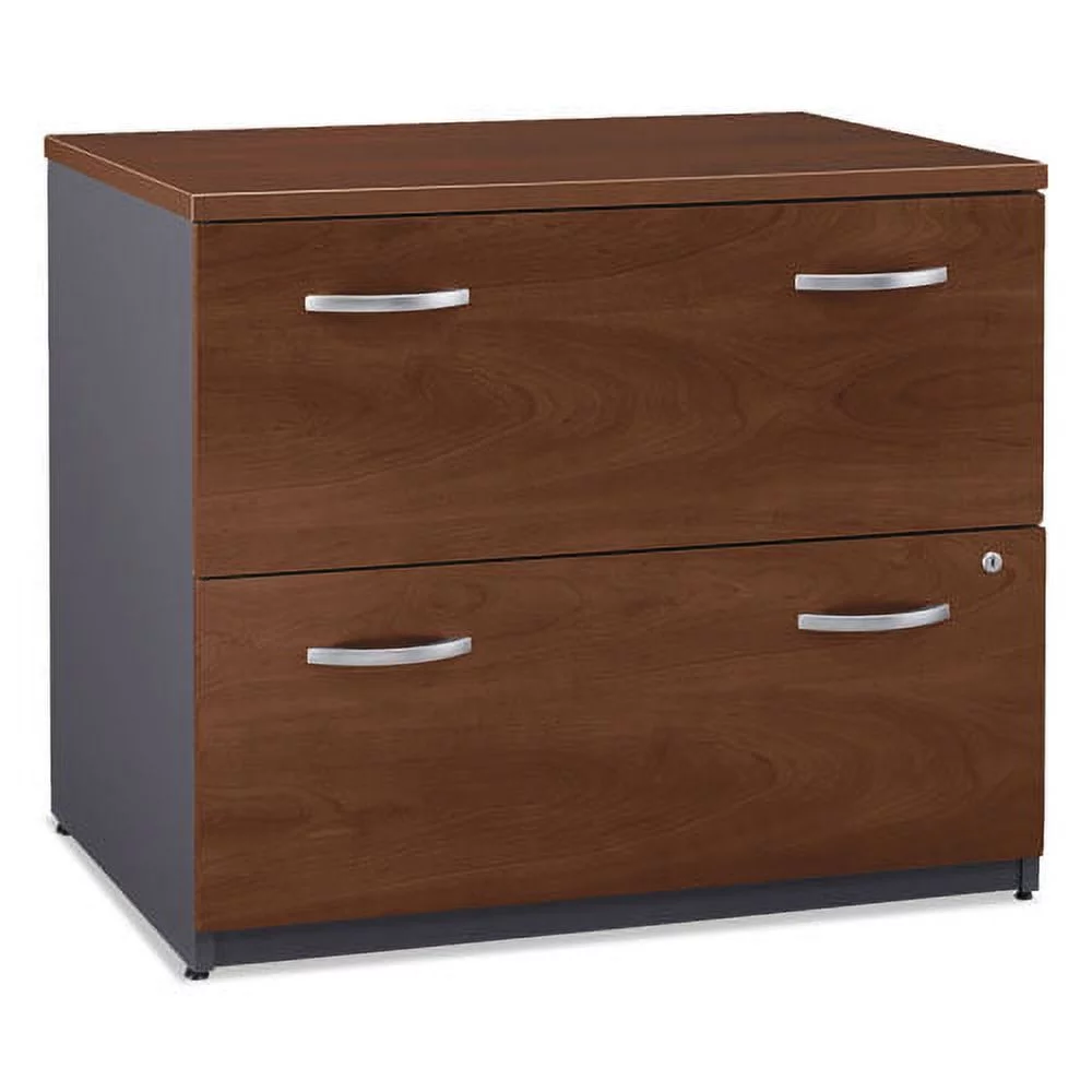Series C 2 Drawer Lockable Lateral Filing Cabinet, Cherry