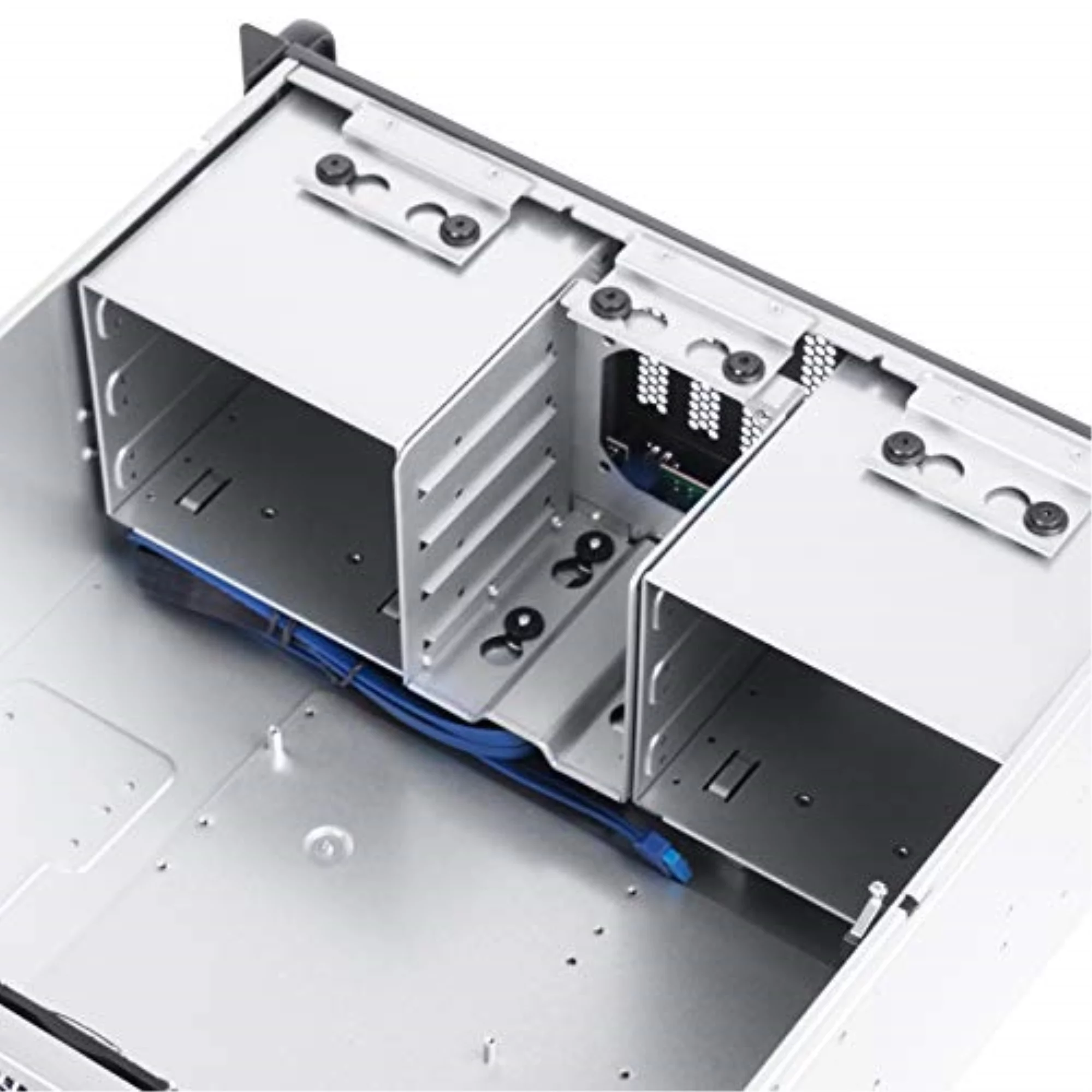 4U rackmount server chassis with 6x 5.25" drive bays, 4 x 3.5",2X2.5 in the bottom, 1 x 2.5(support up to 9.5mm) or 1xSlim ODD(12.7mm)