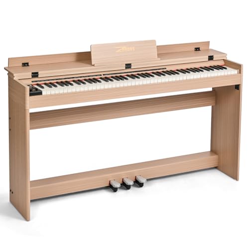 ZHRUNS Digital Piano 88 Key Weighted Keyboard,Full Size Semi Weighted Electronic Keyboard Piano,Electric Piano Keyboard with Sustain Pedal