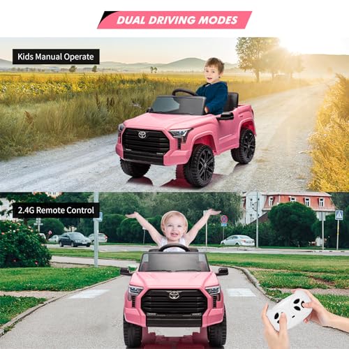 IDEALHOUSE Electric Car for Kids, 12v Ride on Truck Car, Ride-on Toys for Boys/Girls, Off-Road Kids Pickup Car with Remote Control, Spring Suspension