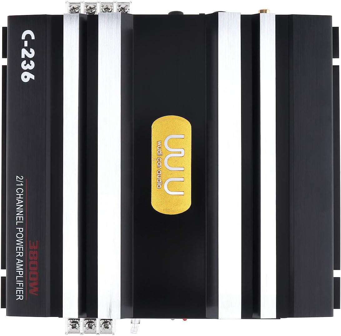 3800W 2 Channel Car Audio Stereo Amplifier,Universal 12V Bass Subwoofer Power AMP Aluminum Alloy,BessieSparks