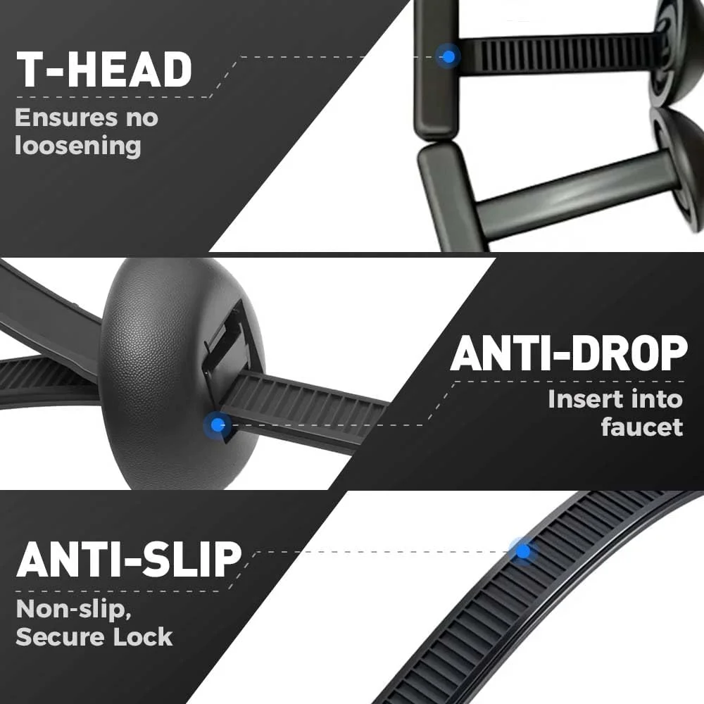 Nylon Universal Cable Tie Buckle, Heavy Duty Self-Locking Nylon Zip Ties Holder, New Multifunctional Cable Tie Buckle for Car Daily Repair