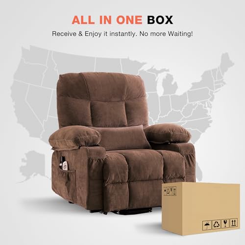 Power Lift Recliner Chair with Vibration Massage and Lumbar Heating for Elderly