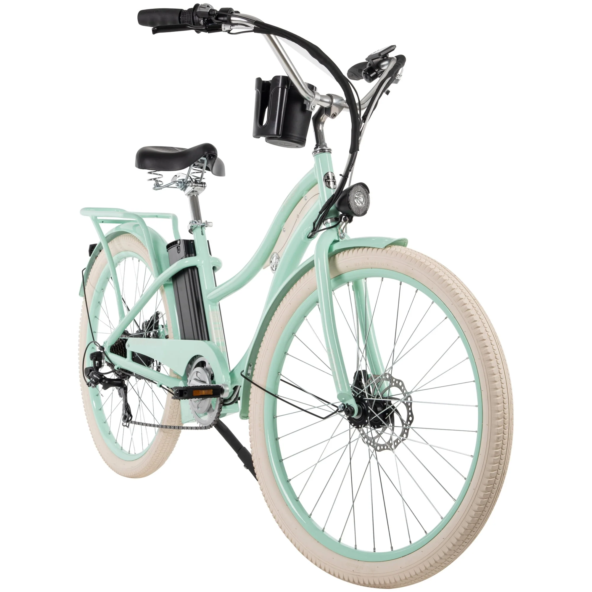 Huffy Nel Lusso 26-in 7-Spd Electric Cruiser Bike with Throttle, Ages 14+ Years,  Mint Green,  36V, 350W