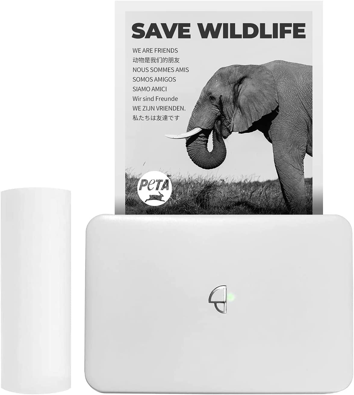 Portable Travel Printer-Wireless Thermal Printer Compatible with iOS Android Window for Printing Sticker, Logo,Label,Receipt,Photo